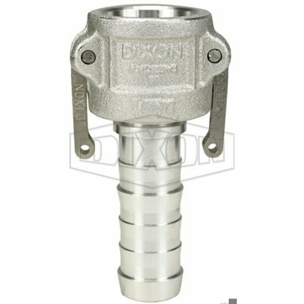 Dixon Type-C Cam and Groove Coupler, 1 in Nominal, Female Coupler x Hose Shank End Style, Aluminum, Domest 100-C-AL